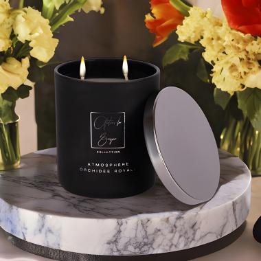 Wholesaler Atelier La Bougie - SCENTED CANDLE 2 WICKS ATMOSPHERE + REFILL
