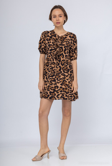 Großhändler Atelier-evene - Kleid mit Leopardenmuster