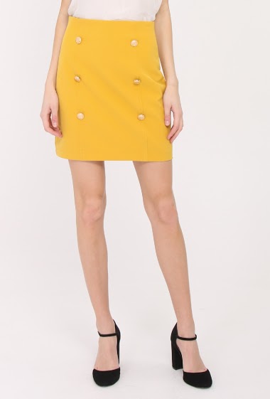 Wholesaler Attentif - Golden buttons skirt