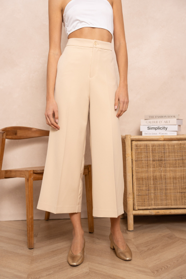 Wholesaler Attentif - High-waisted culotte pants