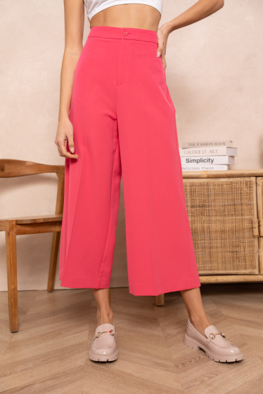 Pantalones anchos cropped de talle alto Attentif Paris Fashion Shops