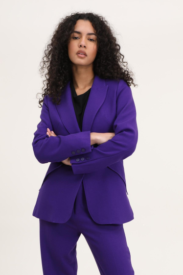 Wholesaler Attentif - Fitted blazer jacket with pockets