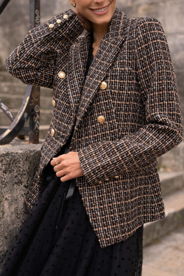 Fitted outlet tweed blazer