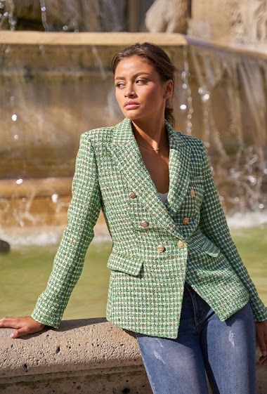 Wholesaler Attentif - Tweed fitted blazer
