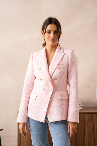 Wholesaler Attentif - Fitted tweed jacket