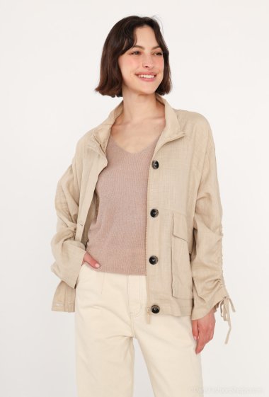 Wholesaler Attrait Paris - Linen blend jacket