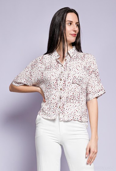 Wholesaler Attrait Paris - Shirt short sleeves dots print