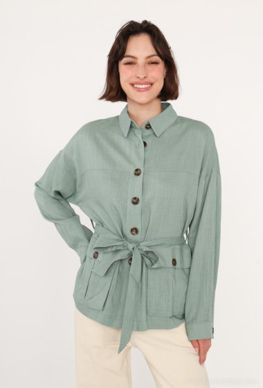 Wholesaler Attrait Paris - Linen blend shirt