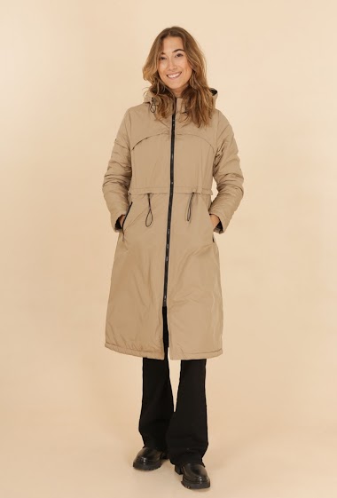 Wholesaler Attrait Paris - Long hooded windbreaker jacket