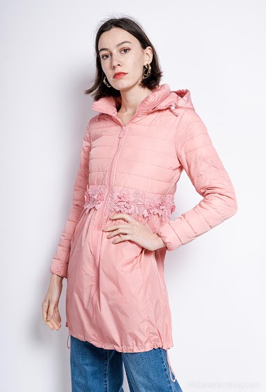 Wholesaler Attrait Paris - Quilted jacket with lace