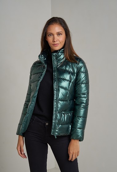 Wholesaler Attrait Paris - Short puffer jacket with stand collar