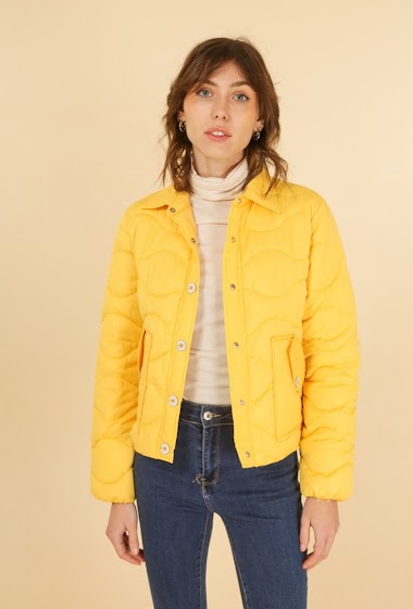 Wholesaler Attrait Paris - Short puffy jacket with daisy buttons