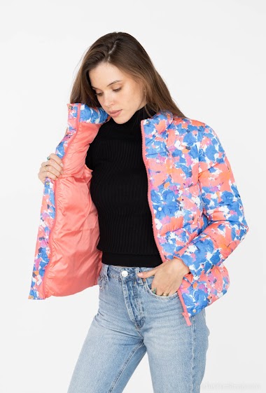 Wholesaler Attrait Paris - Short jacket with floral print