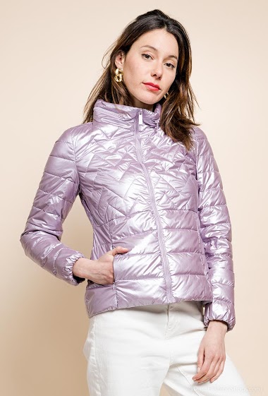 Light quilted metallic jacket