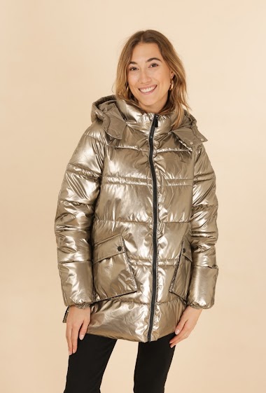 Wholesaler Attrait Paris - Oversize mid-long jacket with hood
