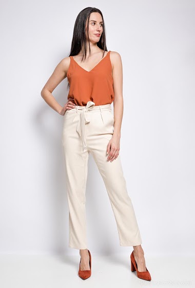 Wholesaler Attrait Paris - Plain trousers with drawstring