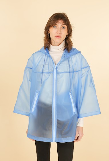 Wholesaler Attrait Paris - Poncho transparent hooded raincoat