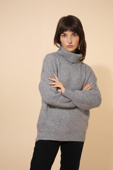 Großhändler Attrait Paris - Weiter Pullover mit Rollkragen