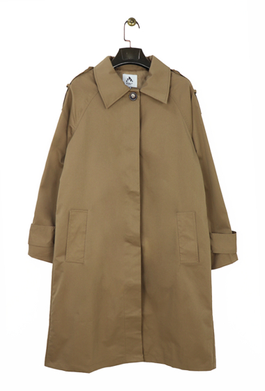 Grossiste Attrait Paris - Trench coat long avec boutonnage invisible