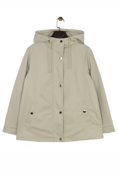 Wholesaler Attrait Paris - Lightweight mid-length jacket with drawstrings