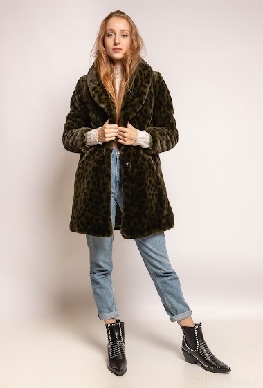 Wholesaler Attrait Paris - Long faux-fur jacket