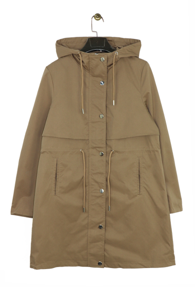 Wholesaler Attrait Paris - Lightweight mid-length jacket with drawstrings