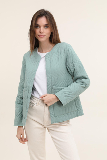 Wholesaler Attrait Paris - Quilted collarless jacket