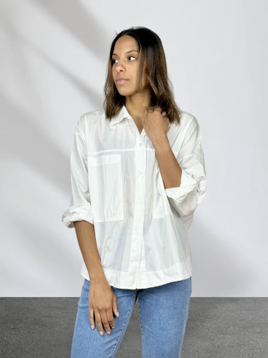 Wholesaler AUBERJINE - Cotton shirt with two front pockets