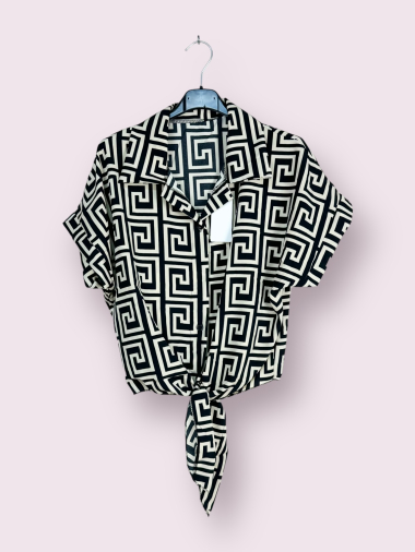 Wholesaler AUBERJINE - Light patterned shirt