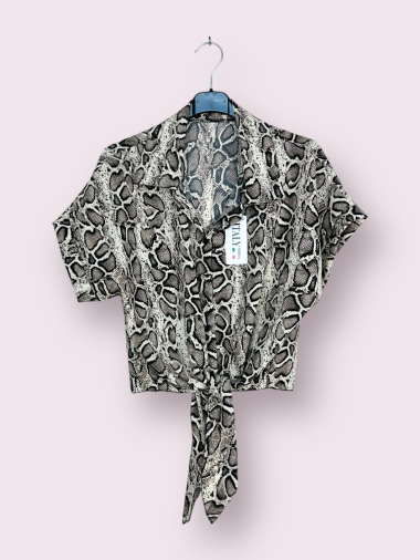 Wholesaler AUBERJINE - Light patterned shirt