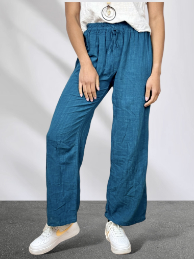 Wholesaler AUBERJINE - Cotton lightweight and loose-fitting pants