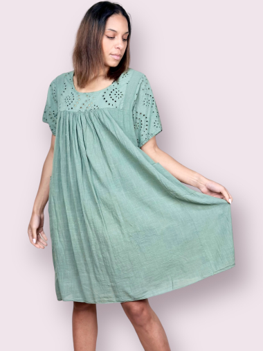 Wholesaler AUBERJINE - Short patterned dress