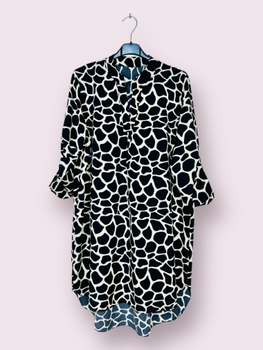Wholesaler AUBERJINE - Mid-length patterned tunic, long sleeve