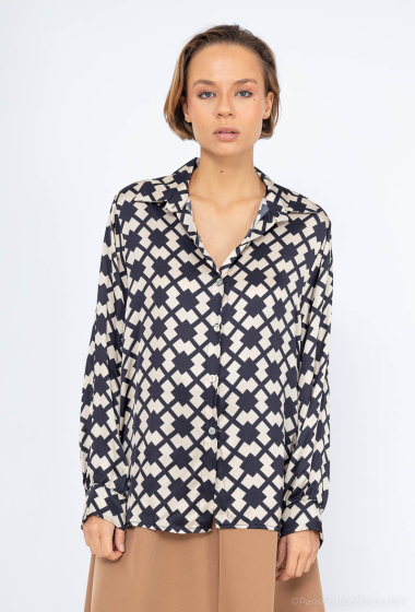 Wholesaler Audrey - Printed satin shirt