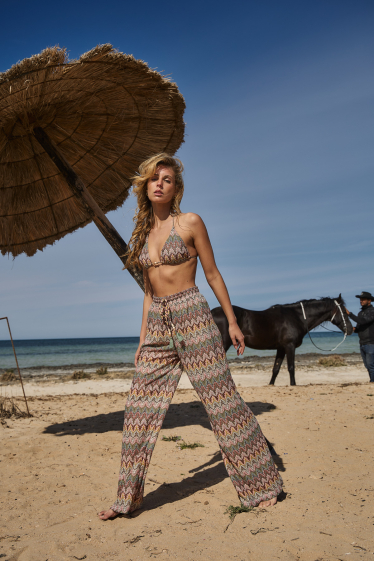 Mayorista AULALA - Pantalones de playa bordados