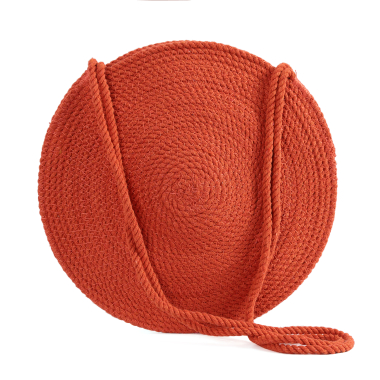 Wholesaler Auren - Round woven cotton crossbody bag
