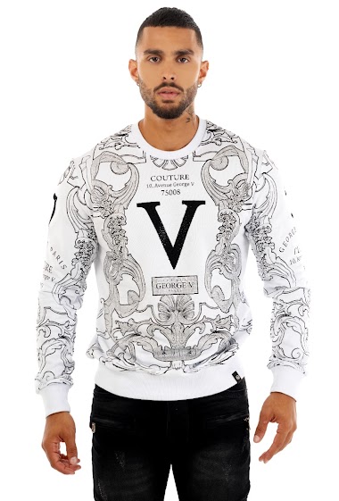 Grossistes Avenue George V Paris - Sweat-shirt gv baroque