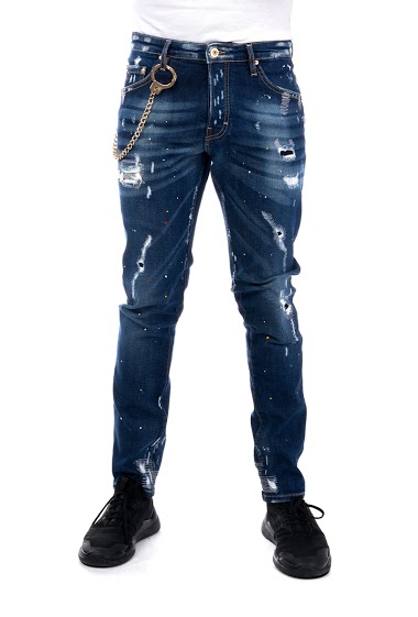 Großhändler Avenue George V Paris - Jeans mit Handschellen BLUE GV
