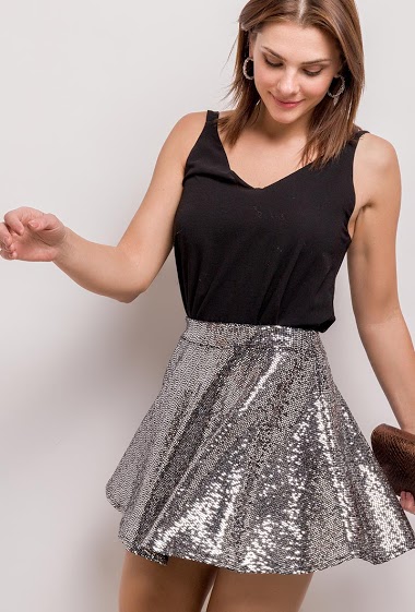 Wholesaler Axange - Shiny sequinned skirt