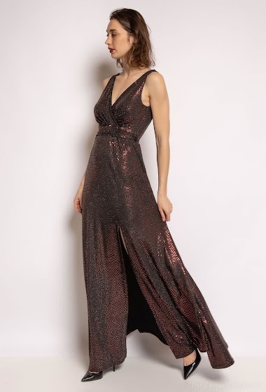 Wholesaler Axange - Sparkly dress with slit