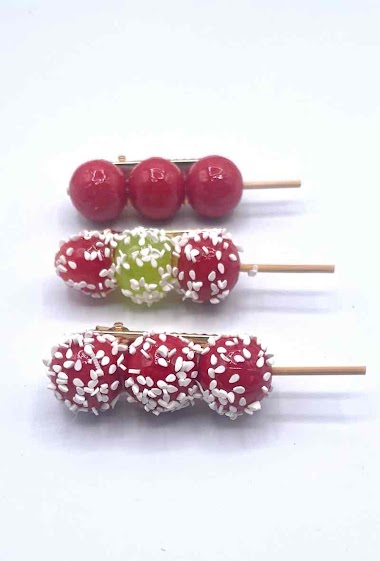 Wholesaler AXIATIF - Hair clip with candy apple BRF3