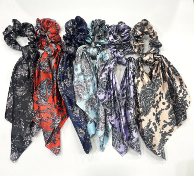 Grossiste AXIATIF - elastique foulard noeud pour cheveux