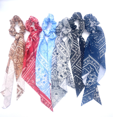 Grossiste AXIATIF - elastique foulard noeud pour cheveux C29