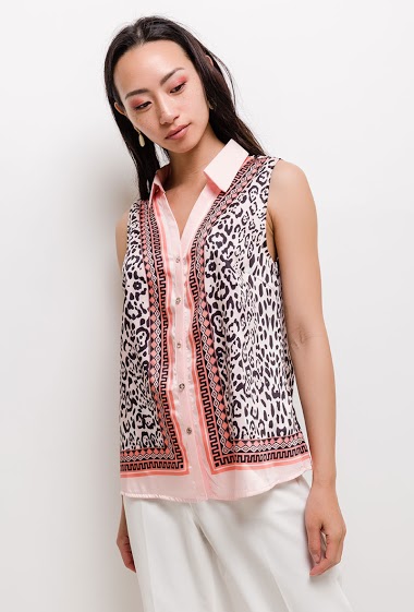 Wholesaler Azaka II - Leopard sleeveless shirt