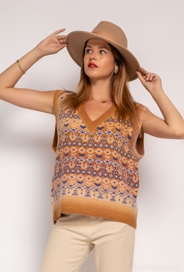 Wholesaler Azaka II - Sleeveless jumper with flower print
