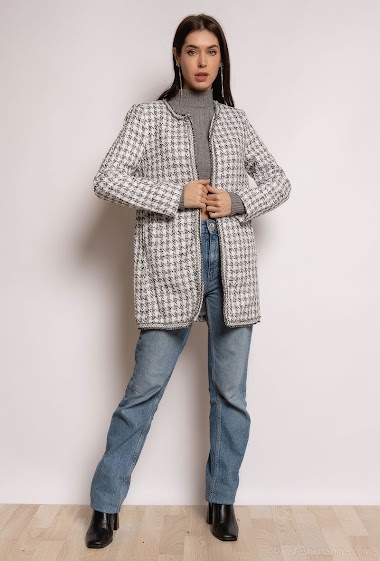 Großhändler Azaka II - Tweed jacket with metallized threads