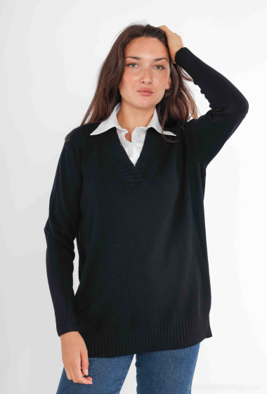 Wholesaler BL Fashion - Sweater with shirt collar