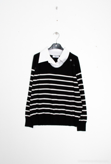 Wholesaler BL Fashion - Shirt collar sailor sweater
