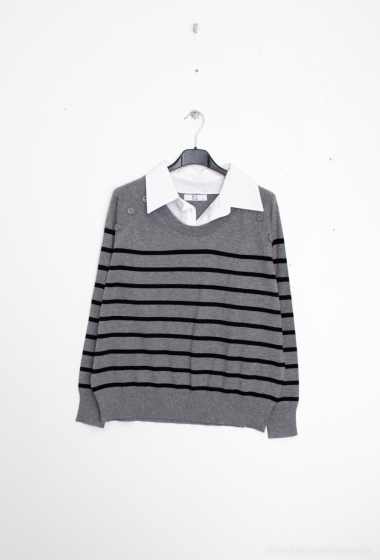 Wholesaler BL Fashion - Shirt collar sailor sweater