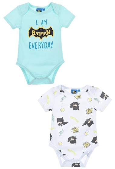 Mayorista Batman - Pack of 2 body baby BATMAN 100% cotton